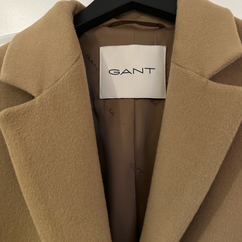 GANT Classic Camel Wool Blend Coat